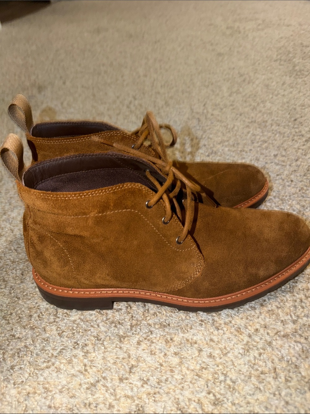 Cole Haan Men’s Suede Chukka Boots in Chestnut Brown